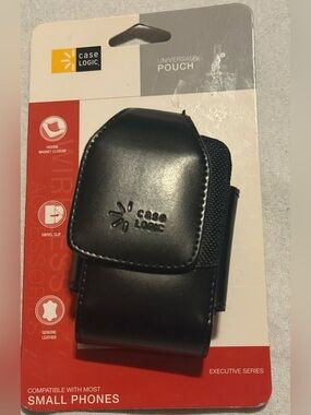 Case Logic Black Leather Universal Phone Holster - Executive Series